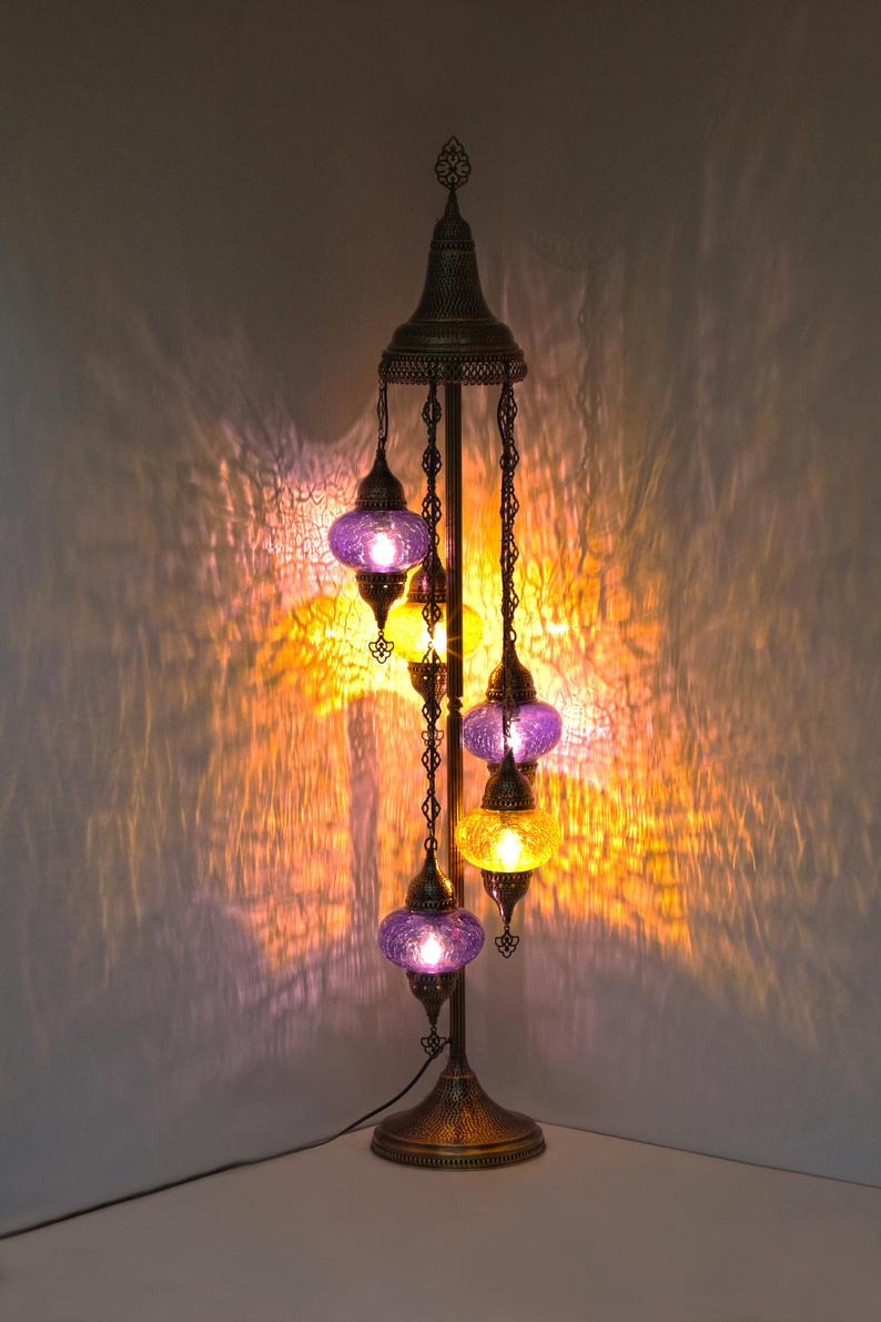 FLOOR LAMP NEW DESİGN TURKİSH AMAZİNG 5 GLOBE Lamp And Carpet