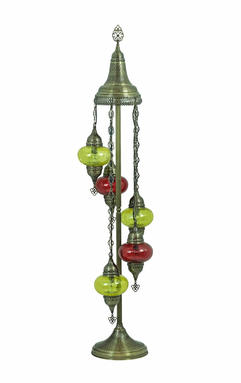FLOOR LAMP NEW DESİGN TURKİSH AMAZİNG 5 GLOBE Lamp And Carpet